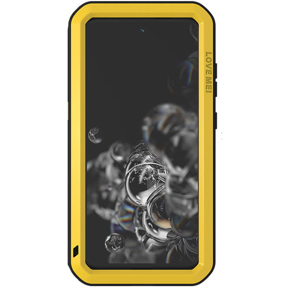Love Mei Obal na mobil pre Samsung Galaxy S21 FE, armored with glass, žlté