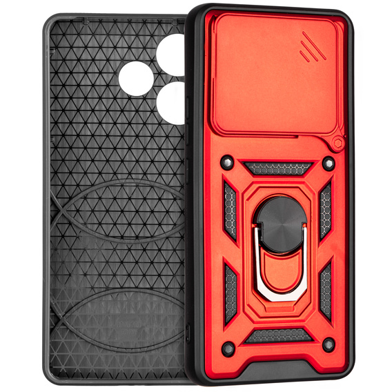 Obal na mobil pre Oppo A5 Pro 5G, CamShield Slide, červené