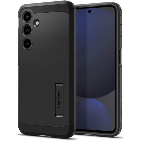 Puzdro Spigen pre Samsung Galaxy S24 FE, Tough Armor Mag MagSafe, čierne + tvrdené sklo 9H