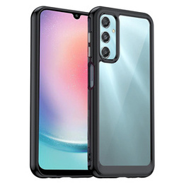 Obal na mobil pre Samsung Galaxy A25 5G, Fusion Hybrid, transparentné / čierne + 9H sklo