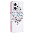 Klapkové puzdro pre Motorola Moto G53 5G / G23 / G13, Wallet, colorful tree, biele