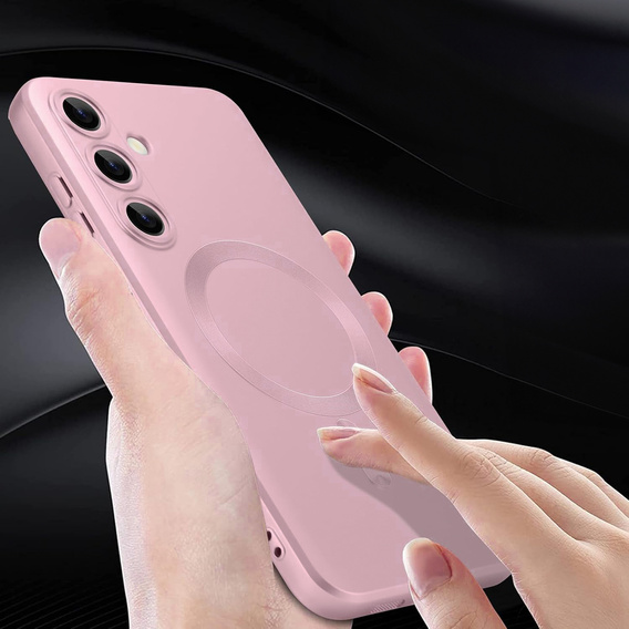 Puzdro pre Samsung Galaxy A26, ColorMag, pre MagSafe, ružové + tvrdené sklo 9H