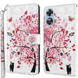 Klapkové puzdro pre Oppo A17, Wallet Light Spots Decor, tree, biele