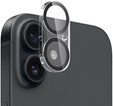 Tvrdené sklo na fotoaparát pre iPhone 16 / 16 Plus, čierne