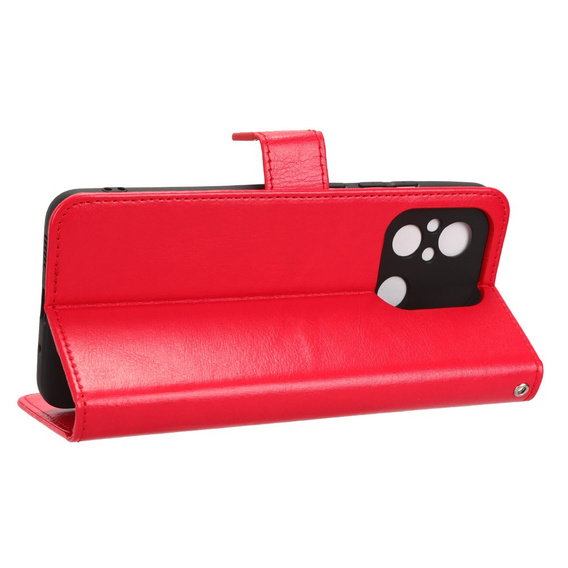 Klapkové puzdro pre Xiaomi Redmi 12C, Crazy Horse Wallet, červené