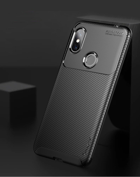 Obal na mobil pre Xiaomi Redmi Note 6 Pro, Carbon Gel, čierne