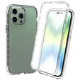 Puzdro pre iPhone 14 Pro, Shockproof, s fóliou, priehľadné