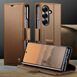 CASEME Litchi Wallet flipové puzdro pre Samsung Galaxy Z Fold7 5G
