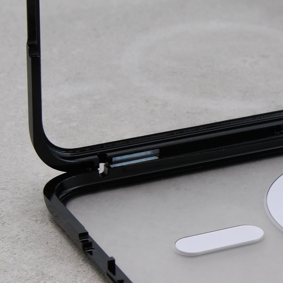 Magnetické puzdro Dual Glass MagSafe pre Samsung Galaxy S23+ Plus, čierne