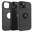 Puzdro ERBORD MagSafe Cam Slider, čierne + sklo na displej pre iPhone 13 / iPhone 14