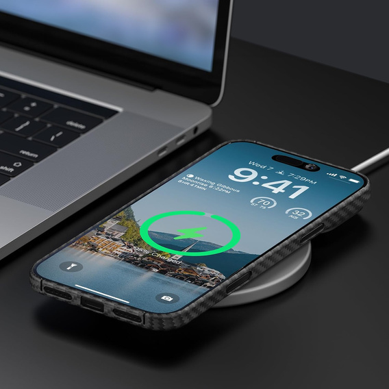 ERBORD Plne kevlarové puzdro MagSafe pre iPhone 17 Pro