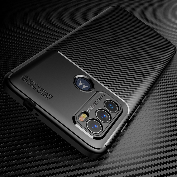 Obal na mobil pre Motorola Moto G60, Carbon Gel, čierne