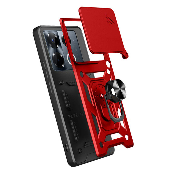 Obal na mobil pre Infinix Note 40 Pro Plus, CamShield Slide, červené