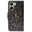 Klapkové puzdro pre Xiaomi Redmi 13C / Poco C65, Wallet, Stars, čierne