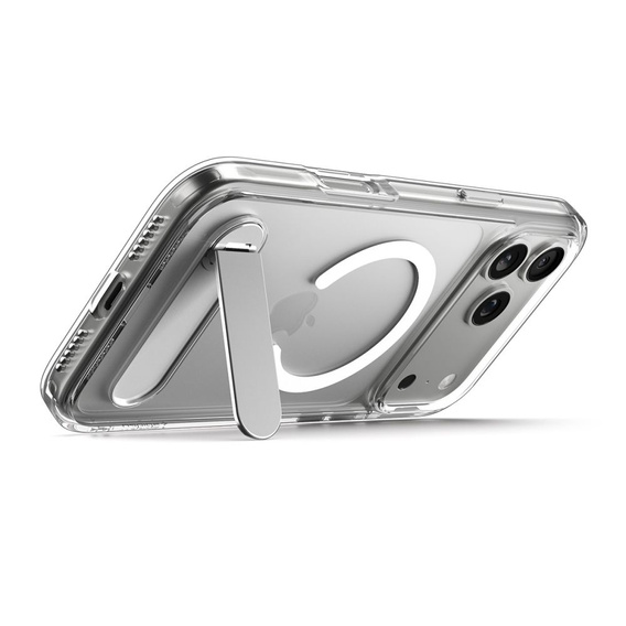 Spigen Ultra Hybrid "S" MagSafe puzdro pre iPhone 17 Pro, číre / biele