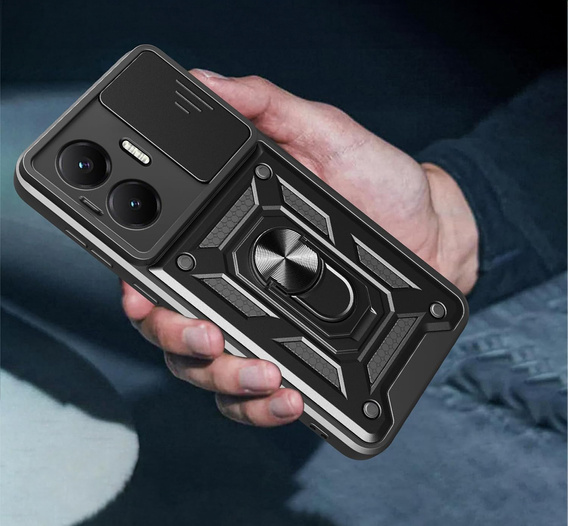 Obal na mobil pre Xiaomi Poco F7, CamShield Slide, čierne