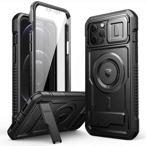Pancierované puzdro pre iPhone 12 Pro Max, Dexnor CamProtect MagSafe, čierne