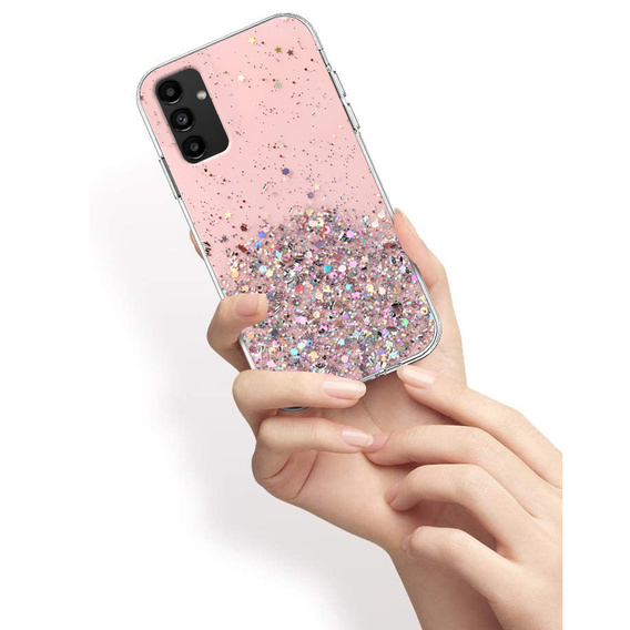 Obal na mobil pre Samsung Galaxy A04S / A13 5G, Glittery, ružové