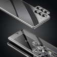 Puzdro pre Samsung Galaxy S23, Magnetic Dual Glass, strieborné