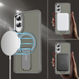 Puzdro pre Samsung Galaxy S25 Edge, Kickstand Matt Case, pre MagSafe, titánovo šedá