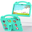Detské puzdro pre Lenovo M10 X306 2 Gen / M10 Plus TB-X606 10.3 / Samsung Tab A 10.1 T510/515 / K10 X6C6, Cute Patterns, so stojanom, zelený