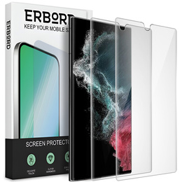 2x keramické hybridné sklo ERBORD pre Samsung Galaxy S22 Ultra
