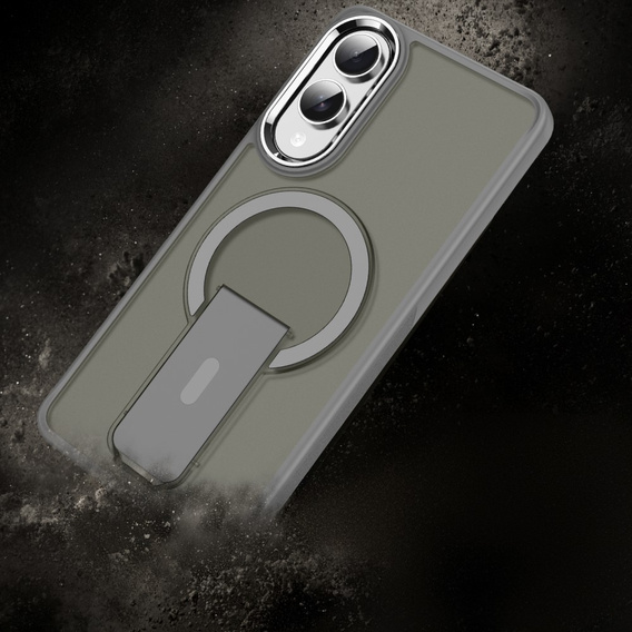 Puzdro pre Samsung Galaxy S25 Edge, Kickstand Matt Case, pre MagSafe, titánovo šedá