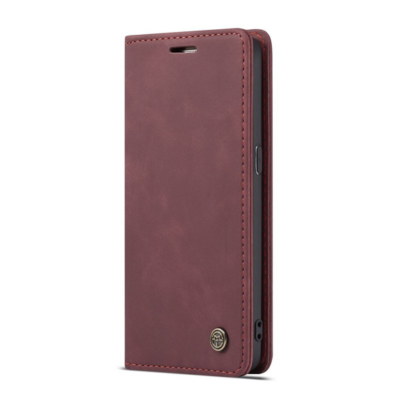 CASEME puzdro pre Samsung Galaxy S7, Leather Wallet Case, bordové