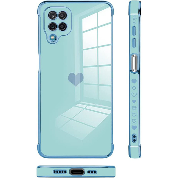 Obal na mobil pre Samsung Galaxy A12 / M12 / A12 2021, Electro heart, modré