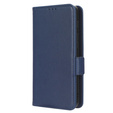 Klapkové puzdro pre Cat S75 5G, Wallet Litchi Magnet, tmavomodré