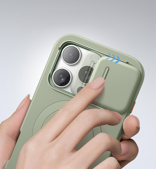Puzdro pre iPhone 16 Pro, Suritch Shockproof, pre MagSafe, zelený
