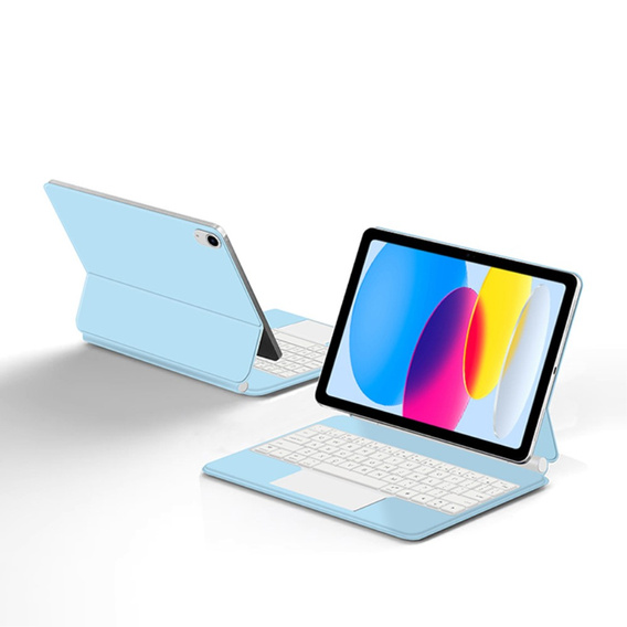 Puzdro s klávesnicou pre iPad 10.9" 2022 (10 gen.) / iPad 11" 2025 A16 (11 gen.), Magnetic Keyboard Touchpad, modré