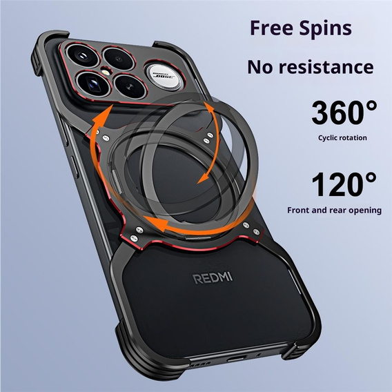 Kovové puzdro s magnetom a stojanom pre Xiaomi Poco F8 Ultra