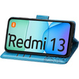 Klapkové puzdro pre Xiaomi Redmi 13, Butterfly, modré