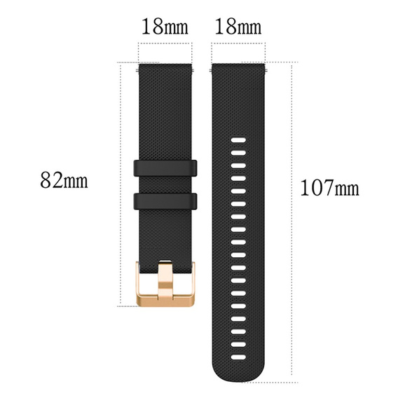 Univerzálny silikónový remienok 18 mm