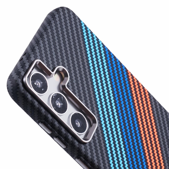 Puzdro pre Samsung Galaxy S25+ Plus, Carbon Fiber MagSafe, tmavomodré