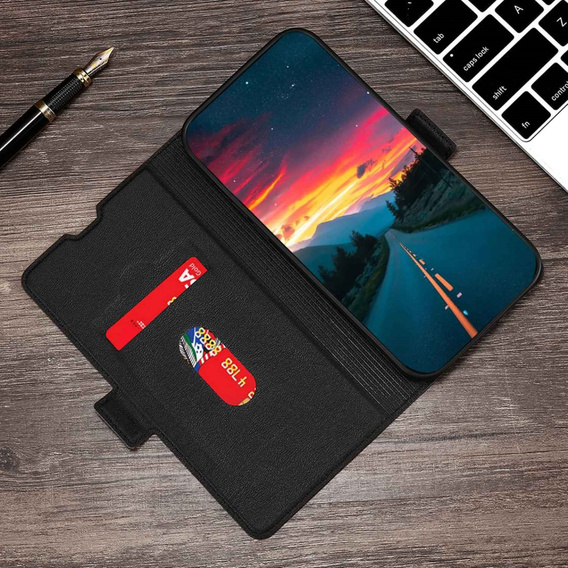 Klapkové puzdro pre Motorola Edge 30 Neo 5G, Wallet Thin Magnet, čierne