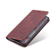 CASEME puzdro pre Samsung Galaxy S22+ Plus 5G, Leather Wallet Case, červené