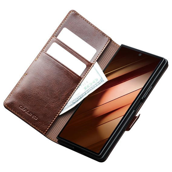Kožené peňaženkové puzdro s funkciou stojana pre Samsung Galaxy Z Fold7