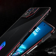 Puzdro pre ASUS ROG Phone 8 Pro, Armor Bumper, s krytom objektívu, čierna / červená