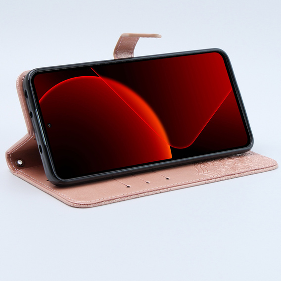 Klapkové puzdro pre Xiaomi 13T / 13T Pro, Mandala, ružové rose gold