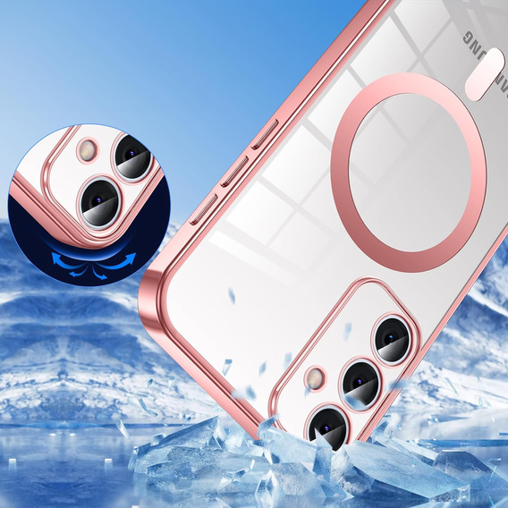 Puzdro pre Samsung Galaxy S25+ Plus, Electro MagSafe, ružové + šnúrka