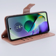 Klapkové puzdro pre Motorola Moto G54 5G, Butterfly, ružové rose gold