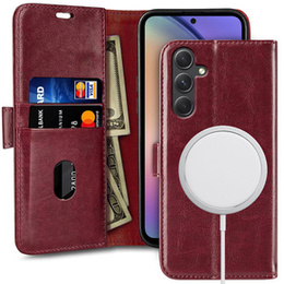 Klapkové puzdro pre Samsung Galaxy A54 5G, Wallet, do MagSafe, červené
