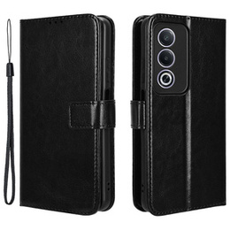 Klapkové puzdro pre Oppo A80, Crazy Horse Wallet, čierne