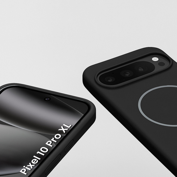 Silikónové puzdro pre Google Pixel 10 Pro XL, pre MagSafe, čierne
