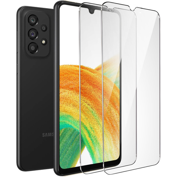 2x tvrdené sklo pre Samsung Galaxy A33 5G, ERBORD 9H Hard Glass na displeji