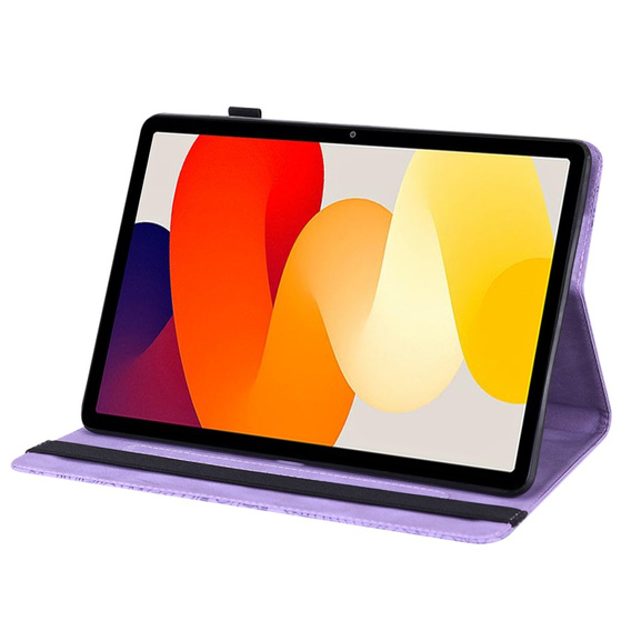 Puzdro s chlopňou pre Xiaomi Redmi Pad SE 11", flower, fialové