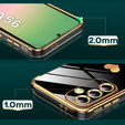Puzdro pre Samsung Galaxy A56, Electro heart, čierne + sklo 9H