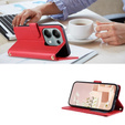 Puzdro s chlopňou pre Xiaomi Redmi Note 13 Pro 4G / Xiaomi Redmi Note 14S / Xiaomi Poco M6 Pro 4G, Rhombus Crossbody Leather, červené